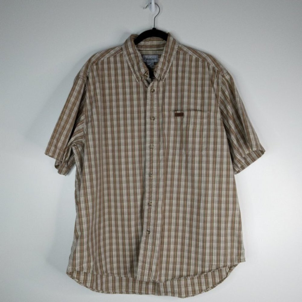 Carhartt Men’s Plaid Button Down Short Sleeve